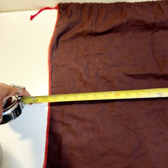 Coach Chocolate Brown Dusty Bag with Red Trim - Picture 3 of 7